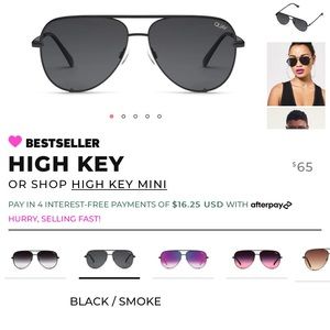 QUAY “High Key” Women’s Aviator Sunglasses